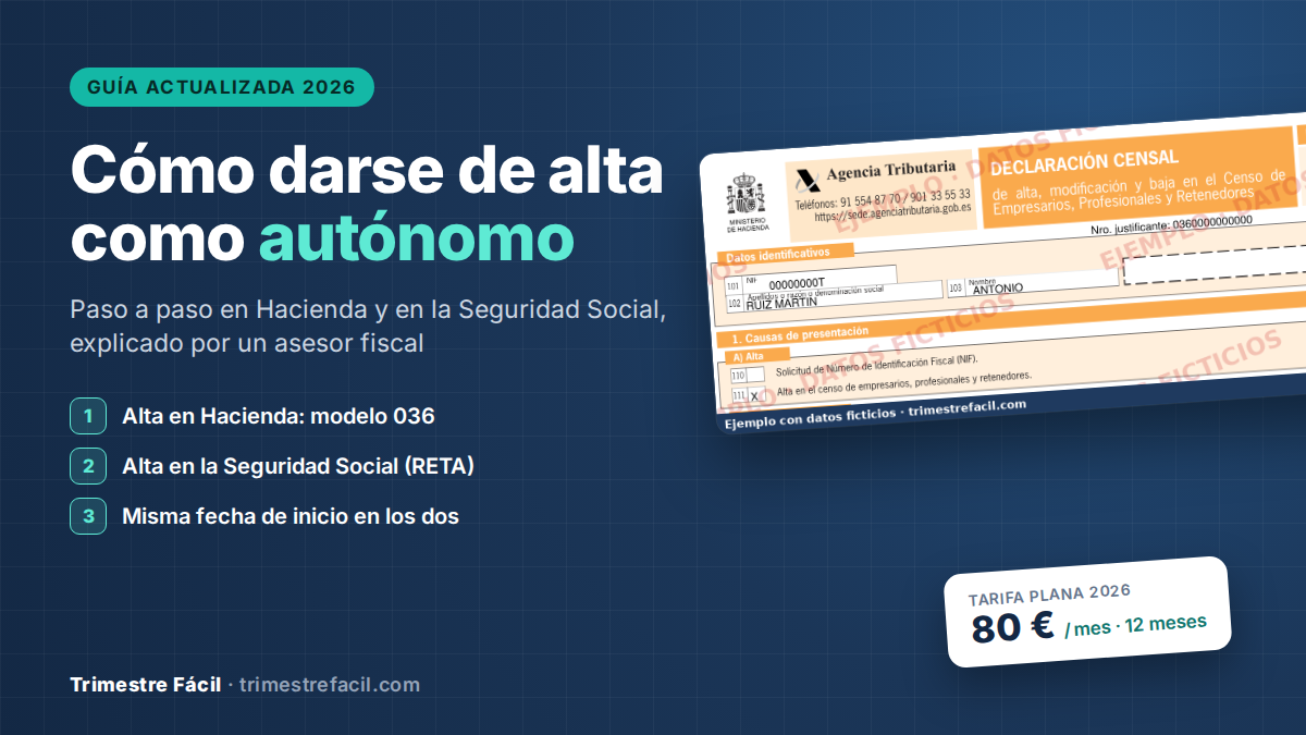 Cómo darse de alta como autónomo en 2026 paso a paso (Hacienda y Seguridad Social)
