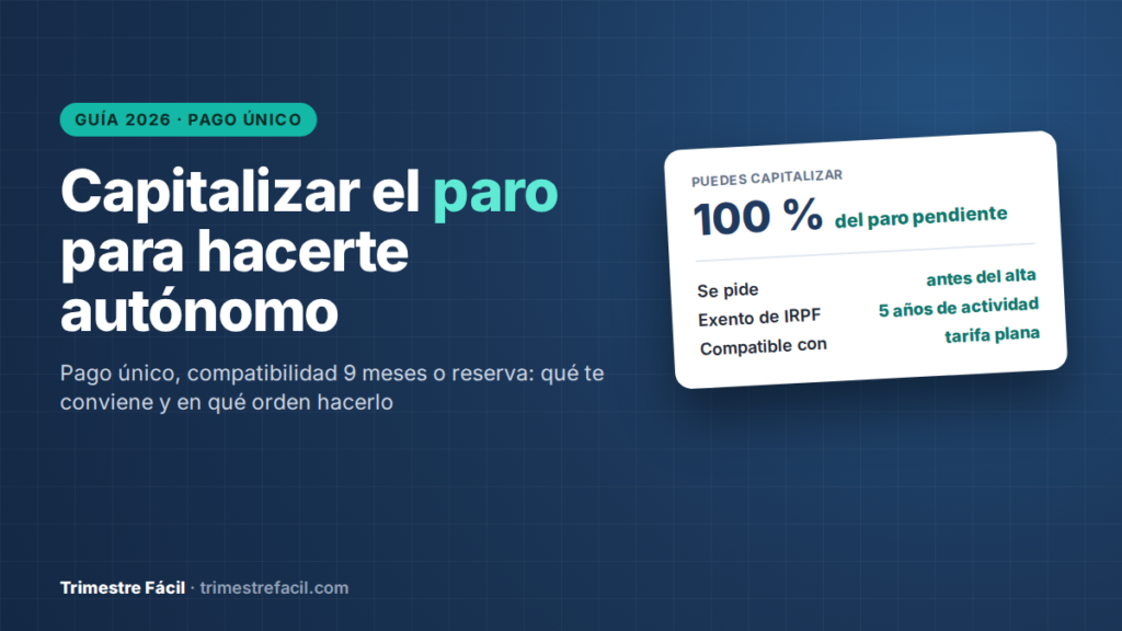 Capitalizar el paro para hacerse autónomo en 2026